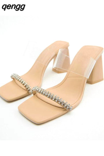 Niulatu High Heels Woman Summer Transparent Sandals High Heel Shoes Elegant Party Pumps Female Sexy Heeled Sandal DJSE